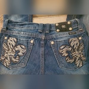 Miss Me Size 28 Fleur-de-lis Embellished Bootcut Jeans